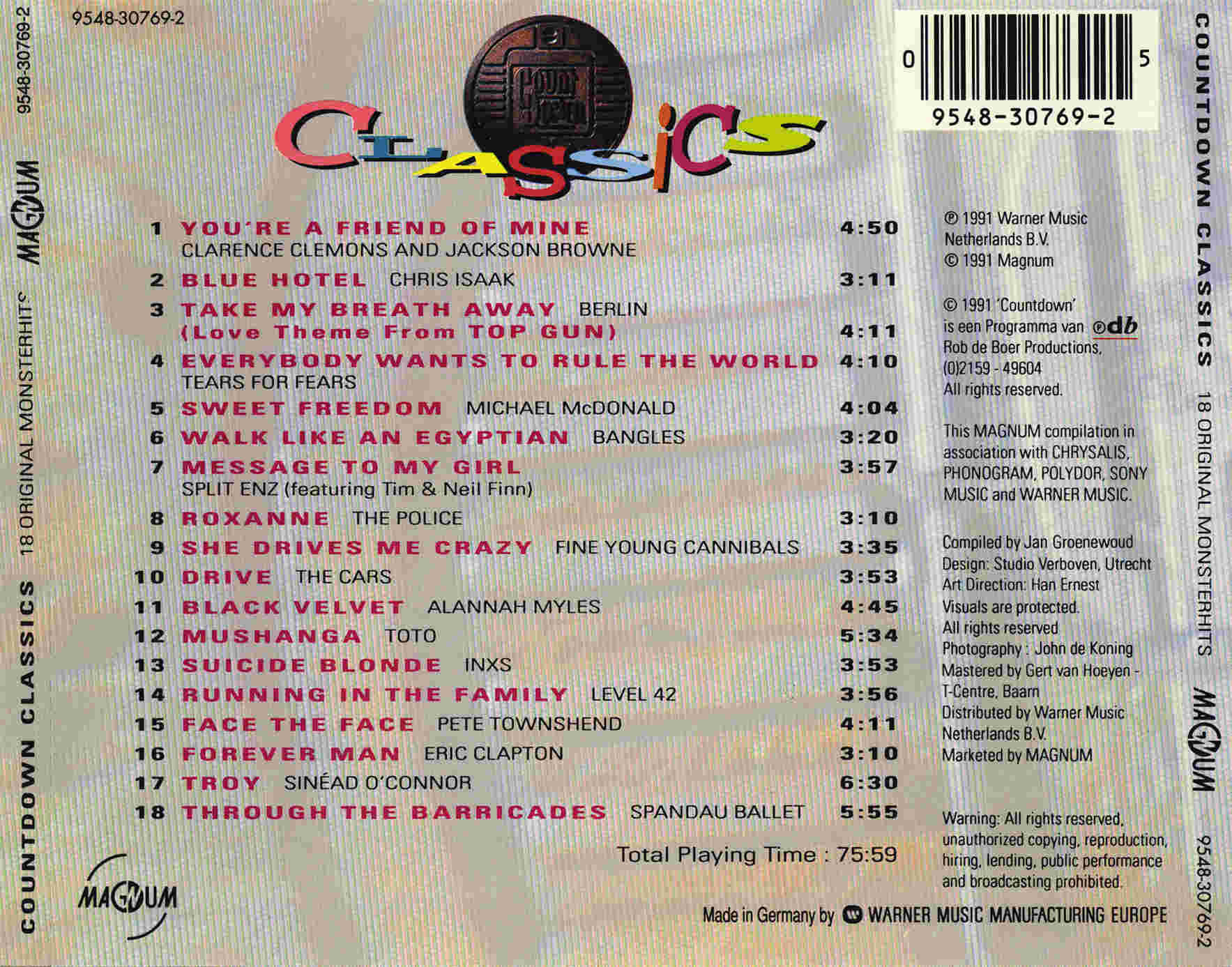Countdown Classics (1991) : Back